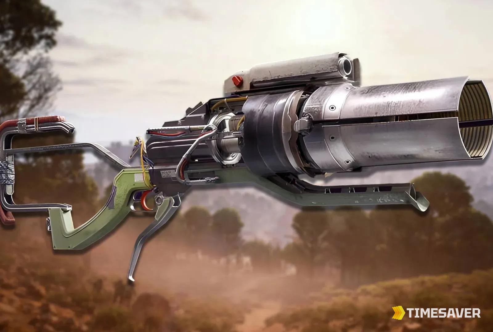 ARC Raiders Dolabra legendary energy shotgun render, the dual-mode weapon unlocked from the Close Scrutiny blueprint