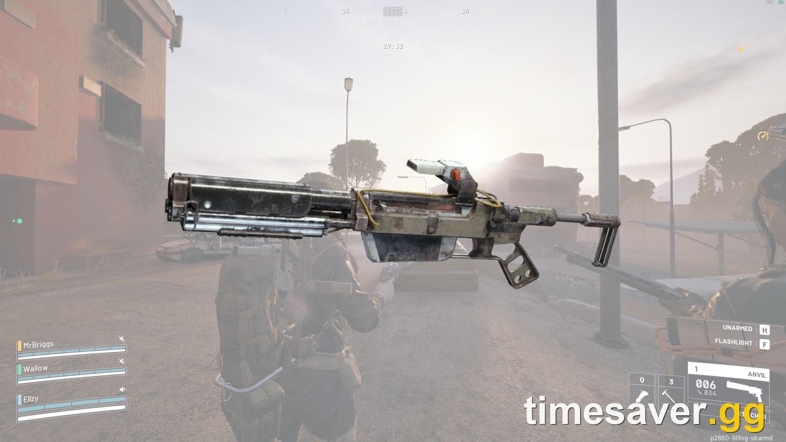 A Raider wields a heavy weapon during a raid in ARC Raiders
