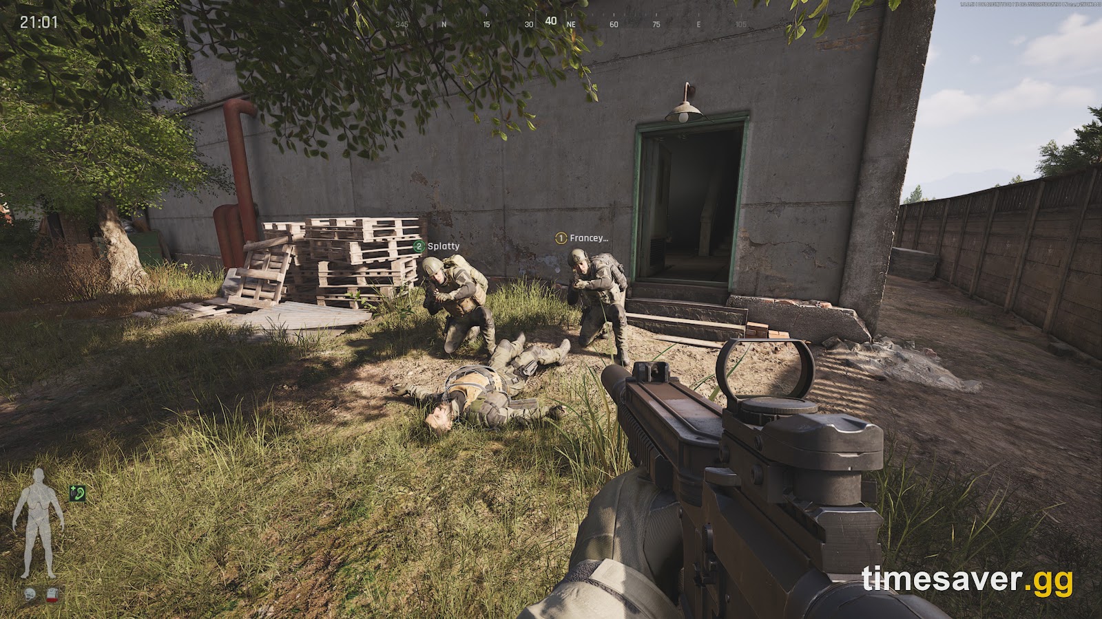 Arena Breakout: Infinite Operators looting a downed player in a raid — the extraction stakes at the heart of the pay-to-win question