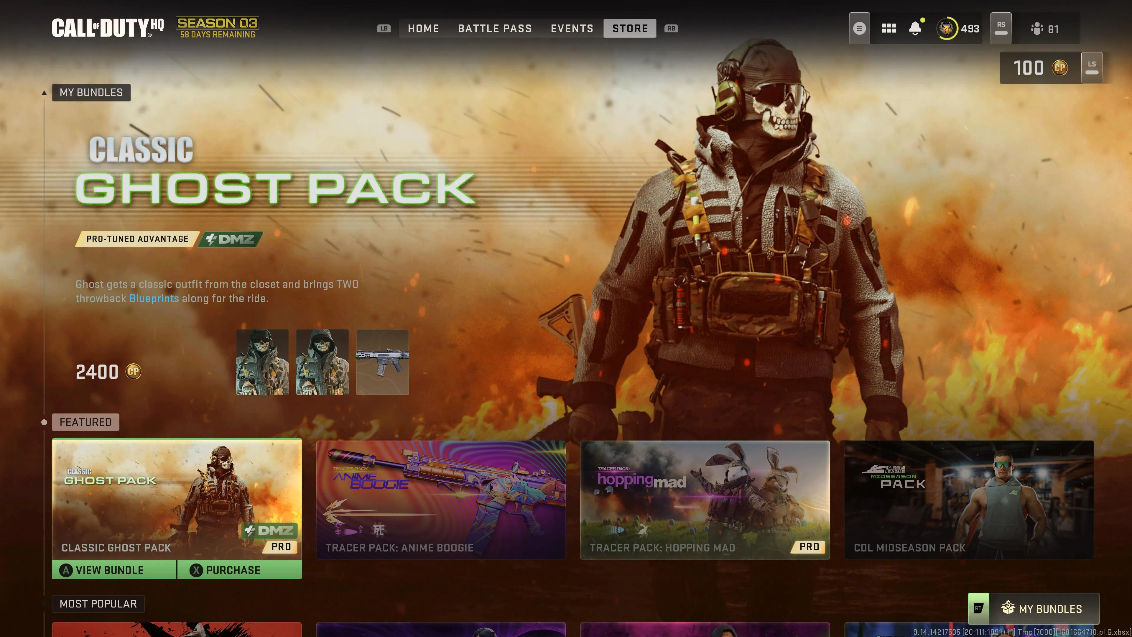 classic ghost pack