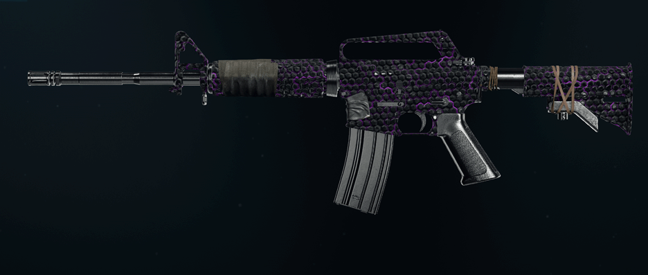 XM4 assault rifle with gold camo showcase