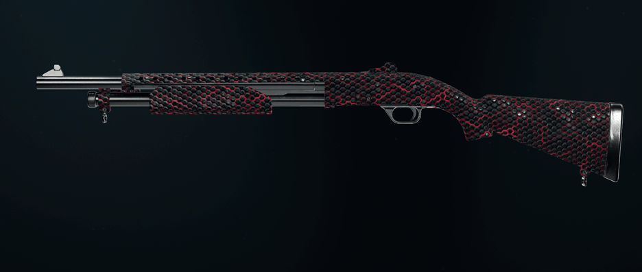 Marine SP shotgun with diamond camo pattern