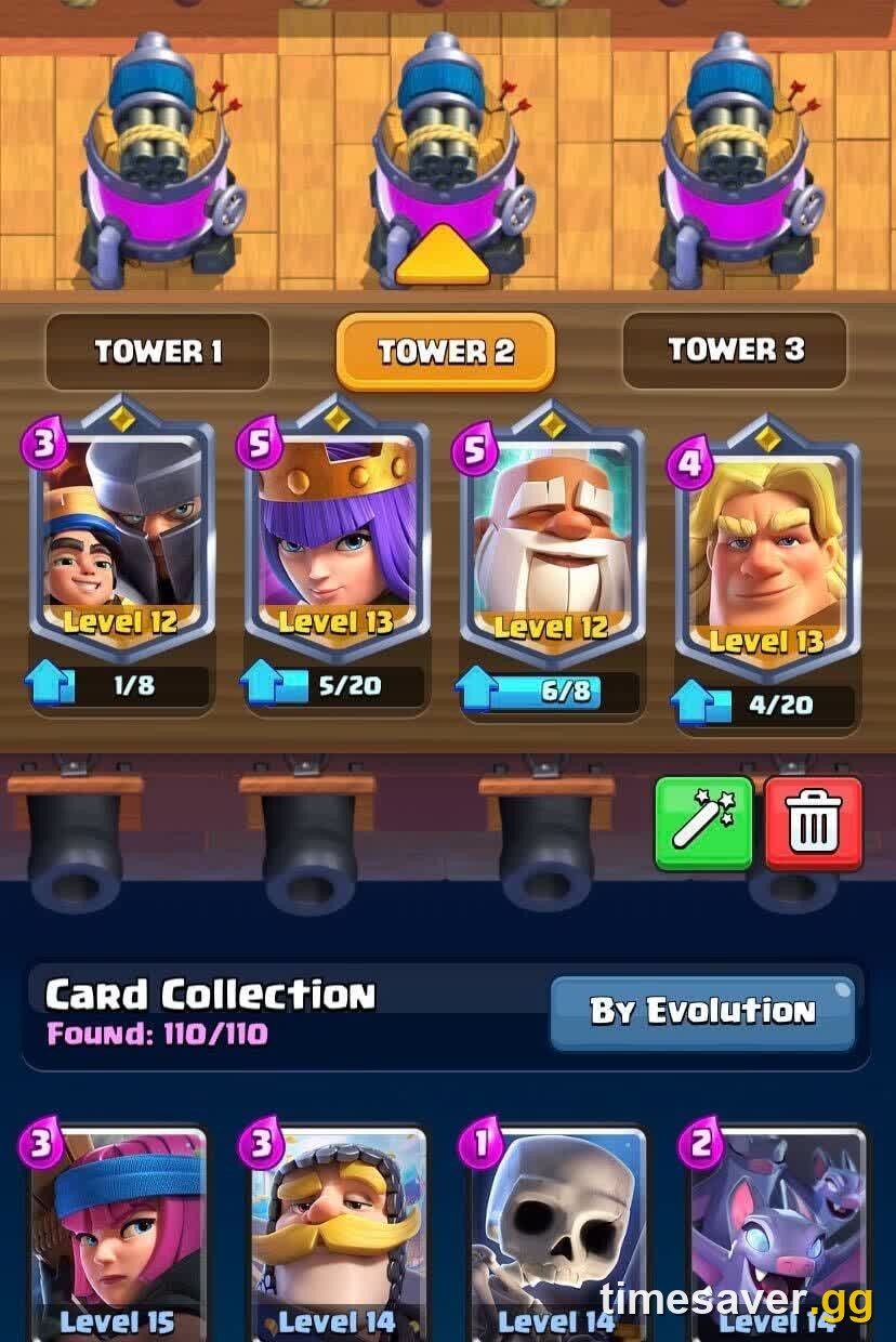Clash Royale Clan Wars Boat Battle screen showing the enemy Clan Boat defended by towers