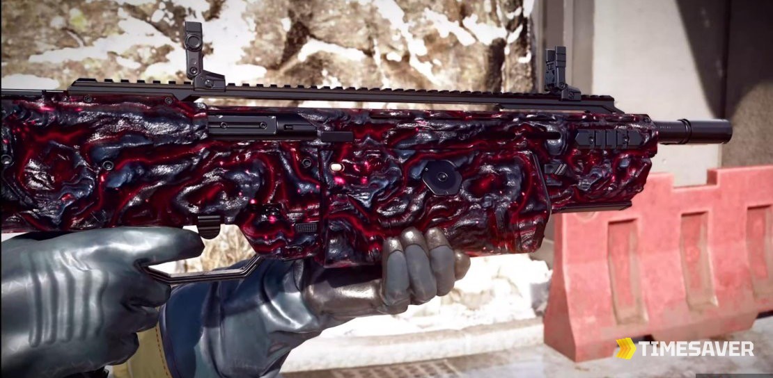 Black Ops 7 Apocalypse reactive Warzone mastery camo on a weapon