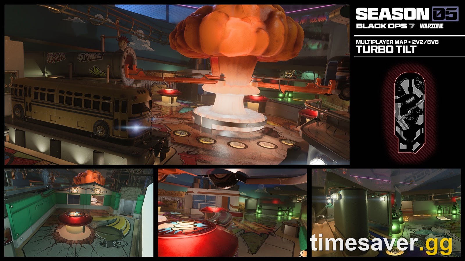 Black Ops 7 Turbo Tilt Map Guide: Callouts, Pinball Hazards & Why Turbo Tilt 24/7 Is the Fastest Camo Grind (Season 5 Reloaded)