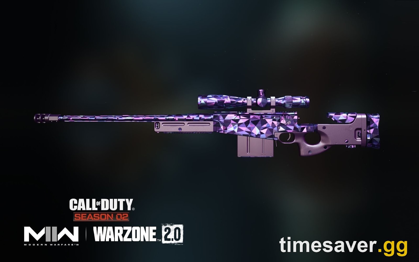 The original animated Polyatomic mastery camo on a sniper rifle — the classic design that MW4's Polyatomic Reforged rebuilds