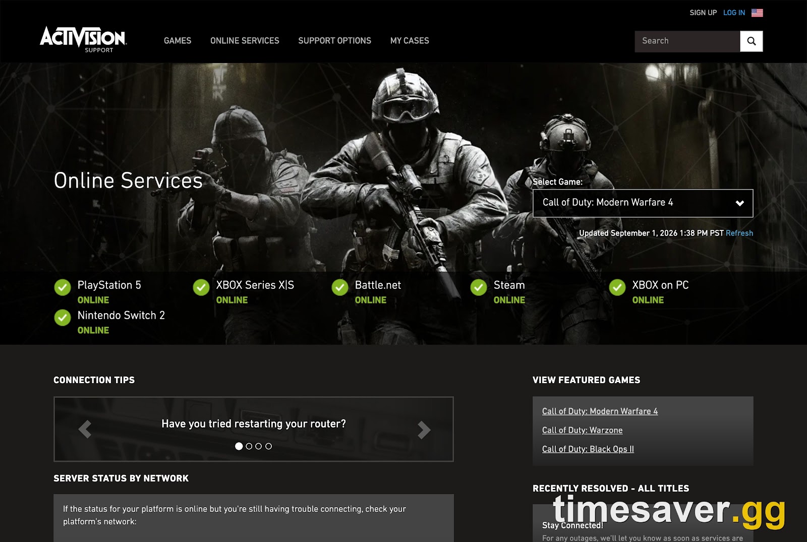 Modern Warfare 4 Server Status: Is MW4 Down? How to Check Servers & Fix 'Servers Are Not Available' (2026)