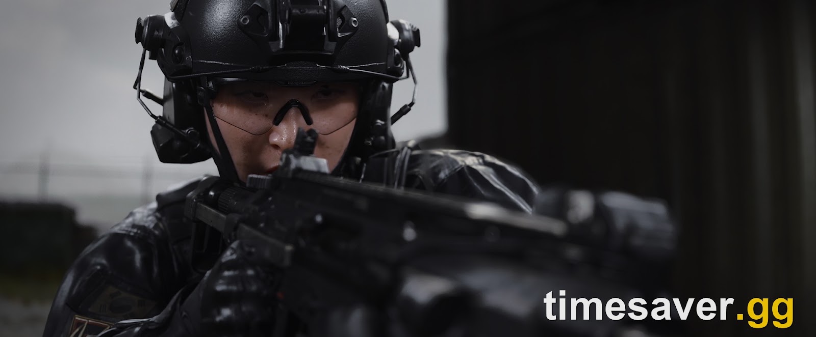 Official Modern Warfare 4 close-up of a soldier aiming a rifle with a shallow depth-of-field background