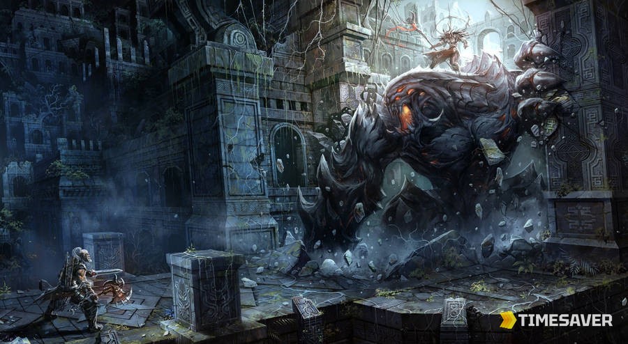 Diablo 4 Corrupted Reaper — a hulking corrupted demon boss erupting in its Pandemonium Threshold lair, the Season 14 seasonal Lair Boss (patch 3.1.0)