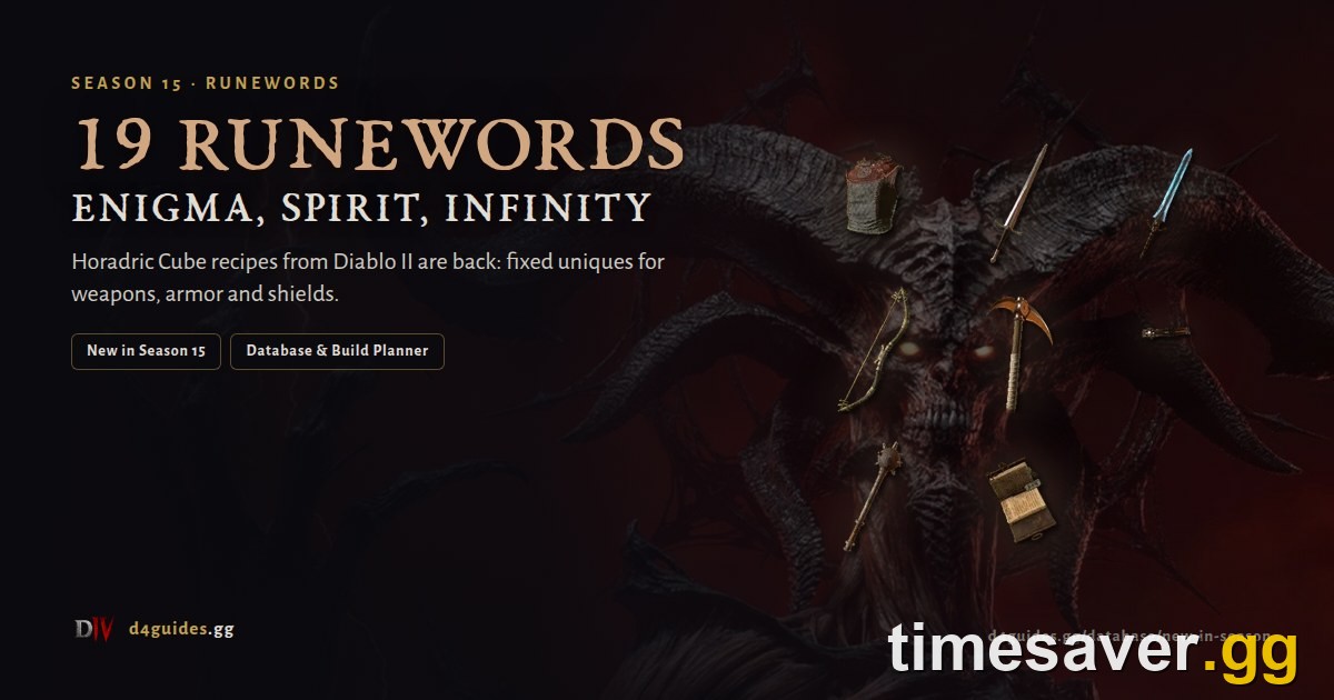 Diablo 4 Infinity Runeword Season 15 Guide: Conviction Aura, Recipe & Best Class