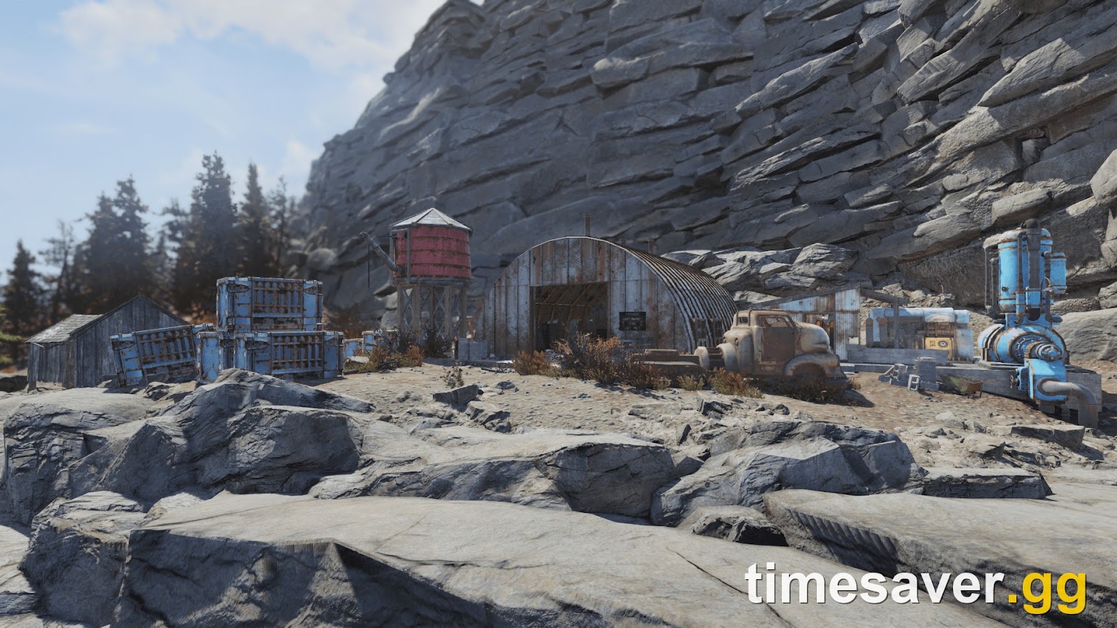 Lucky Hole Mine exterior in Fallout 76 Savage Divide