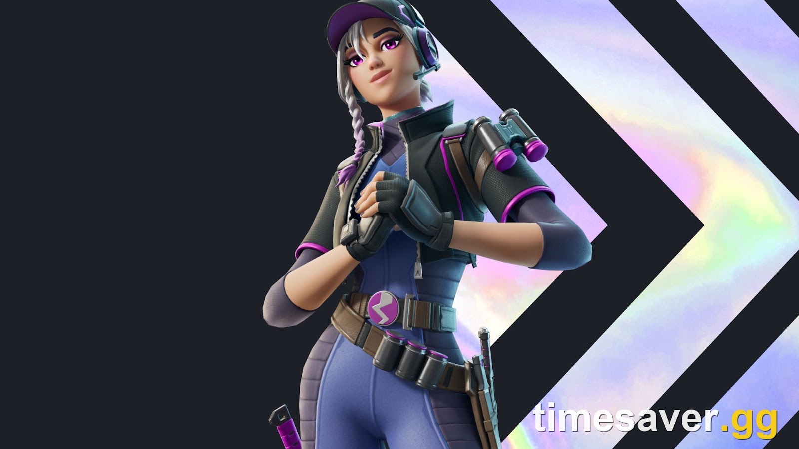 Fortnite competitive character outfit on the ranked promo backdrop, illustrating the Fortnite ranked system from Bronze to Unreal in Chapter 7 Season 4