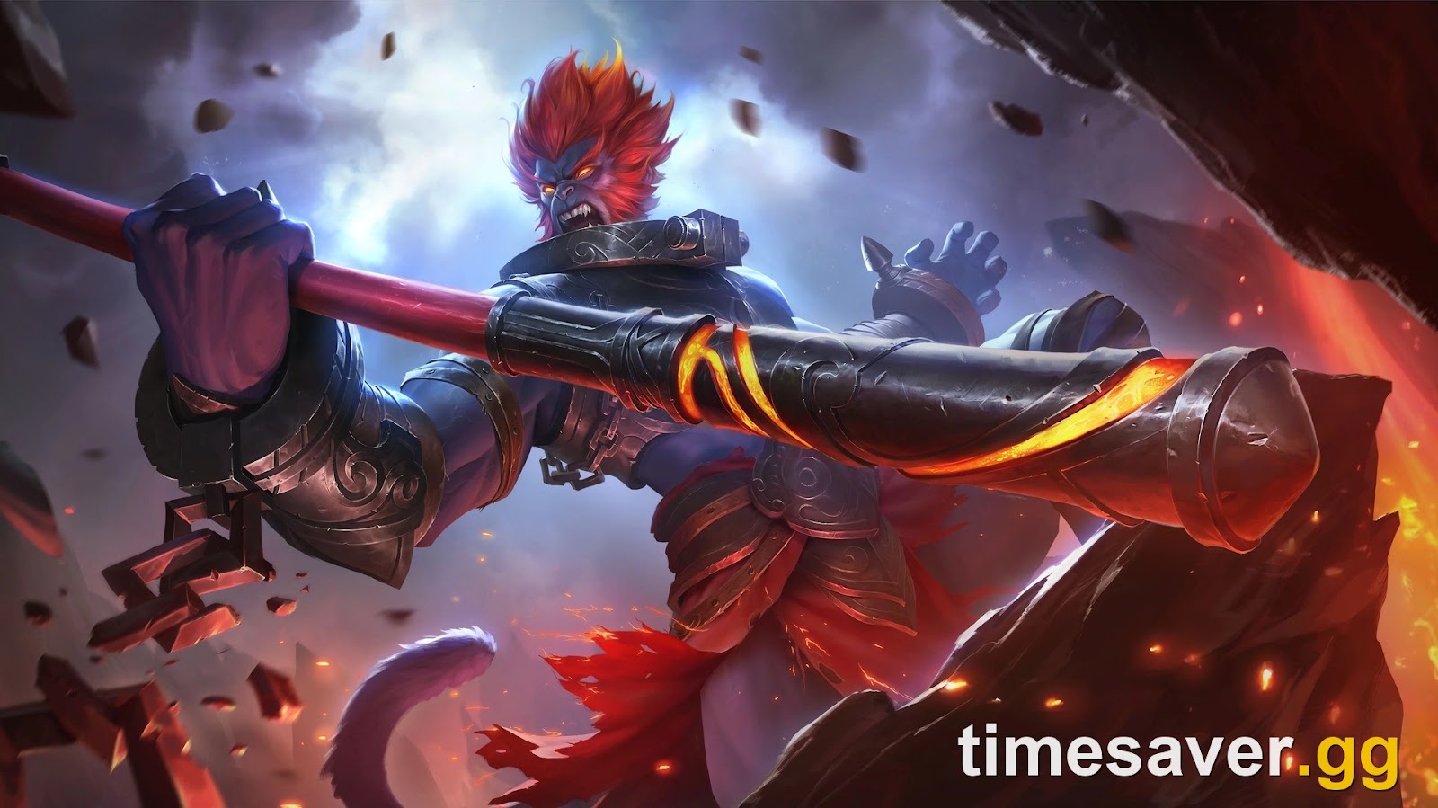 Sun Simian Curse skin official splash art for the Mobile Legends Sun build guide