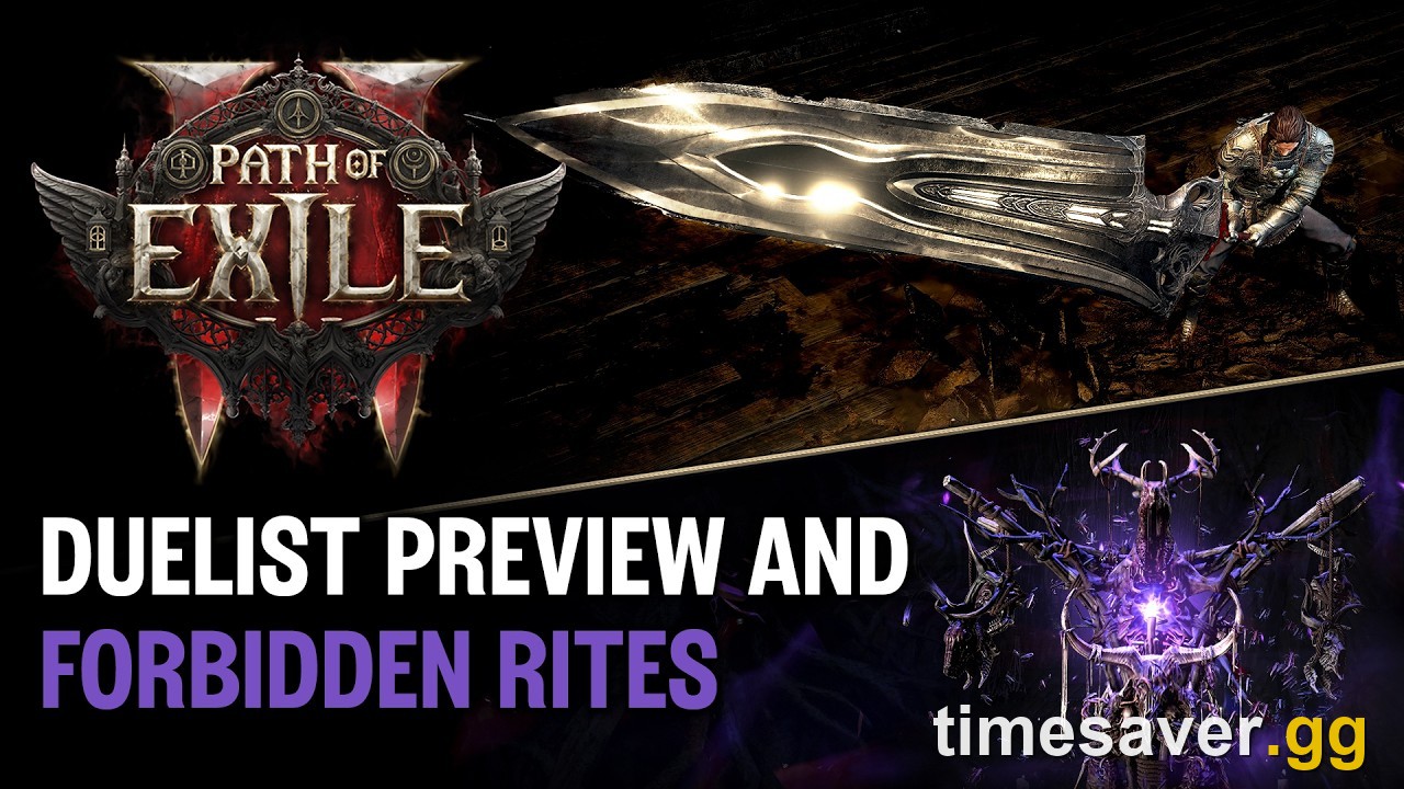 Path of Exile 2 Forbidden Rites reveal art — Duelist Preview and Forbidden Rites, showing the King in the Mists Ritual scene