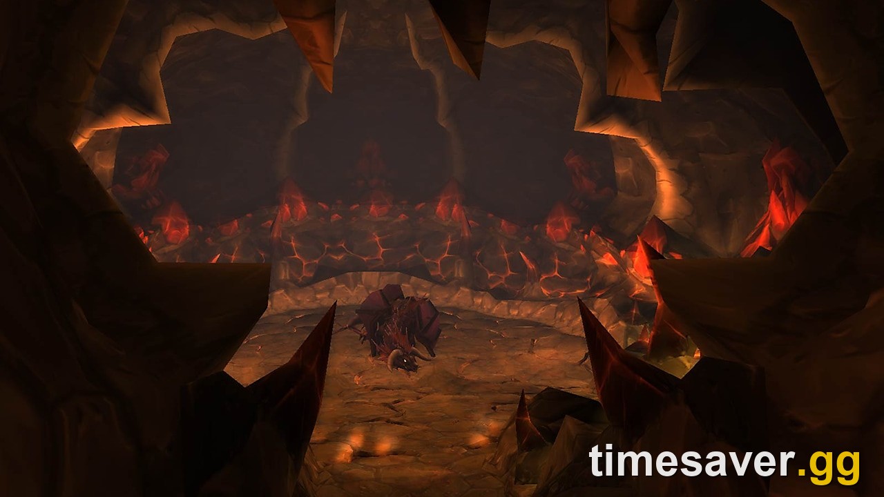 Onyxia in her lair in World of Warcraft Forever, from Blizzard's official raid overview