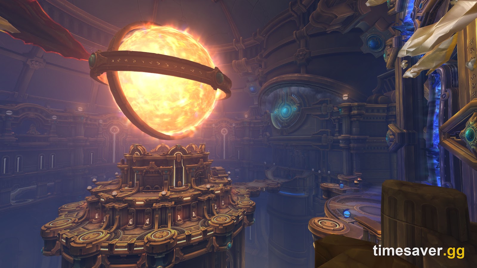 Blizzard's Eclipse preview shows a vast Titan chamber with a glowing suspended orb