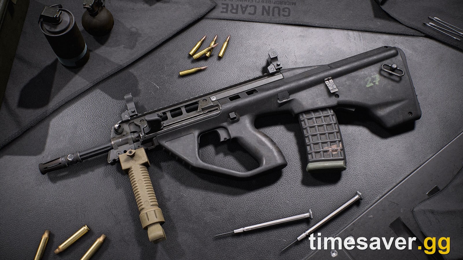 Battlefield 6 EF88 bullpup assault rifle with a vertical foregrip