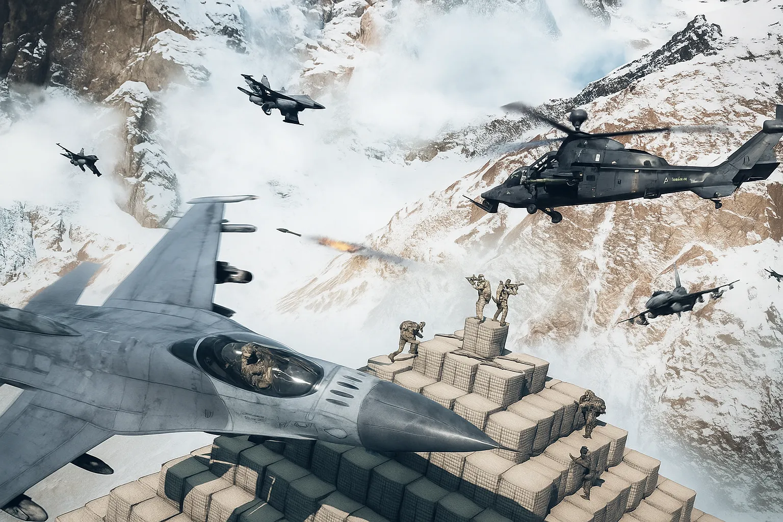 air meta helicopters jets