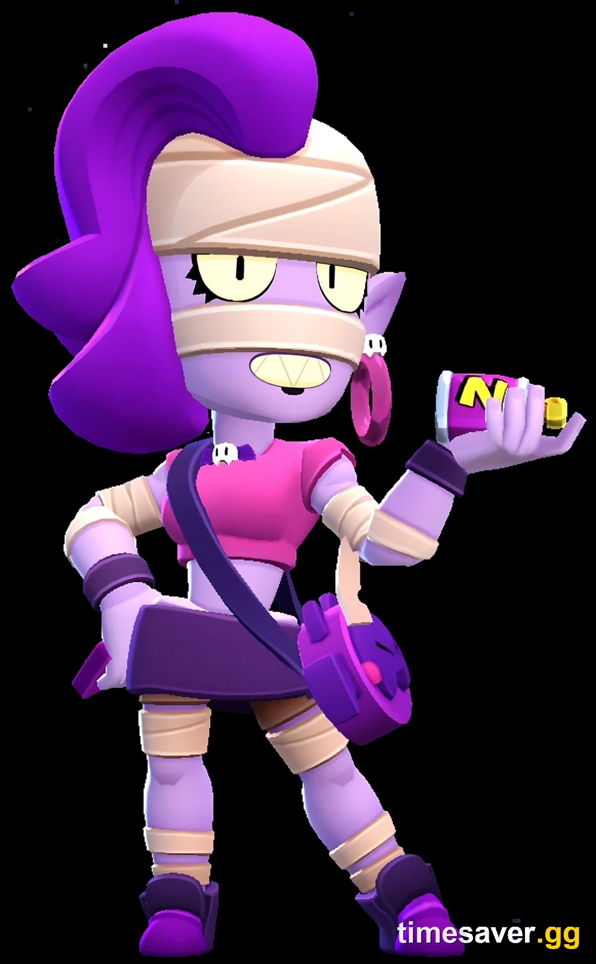 Emz, the Epic Controller and top S-tier Hot Zone pick in Brawl Stars August 2026 (Season 53 Windstock), official portrait