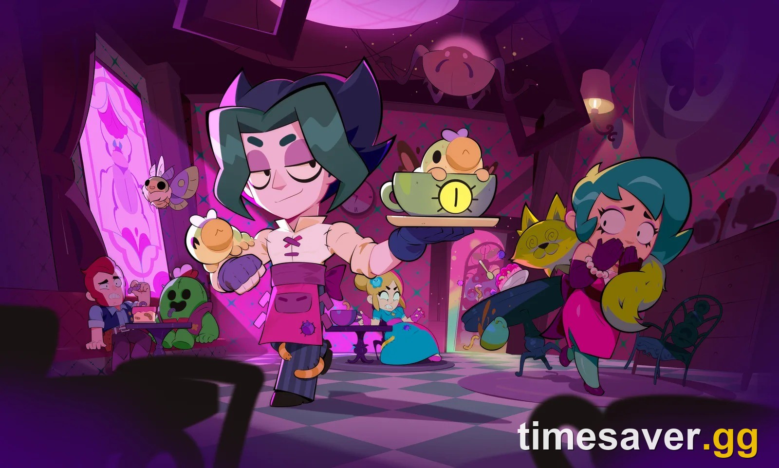 Brawl Stars Vince — the new #108 Mythic Damage Dealer, a spooky barista from the Cryptic Cafe, arriving October 2026 with Brawl-o-ween