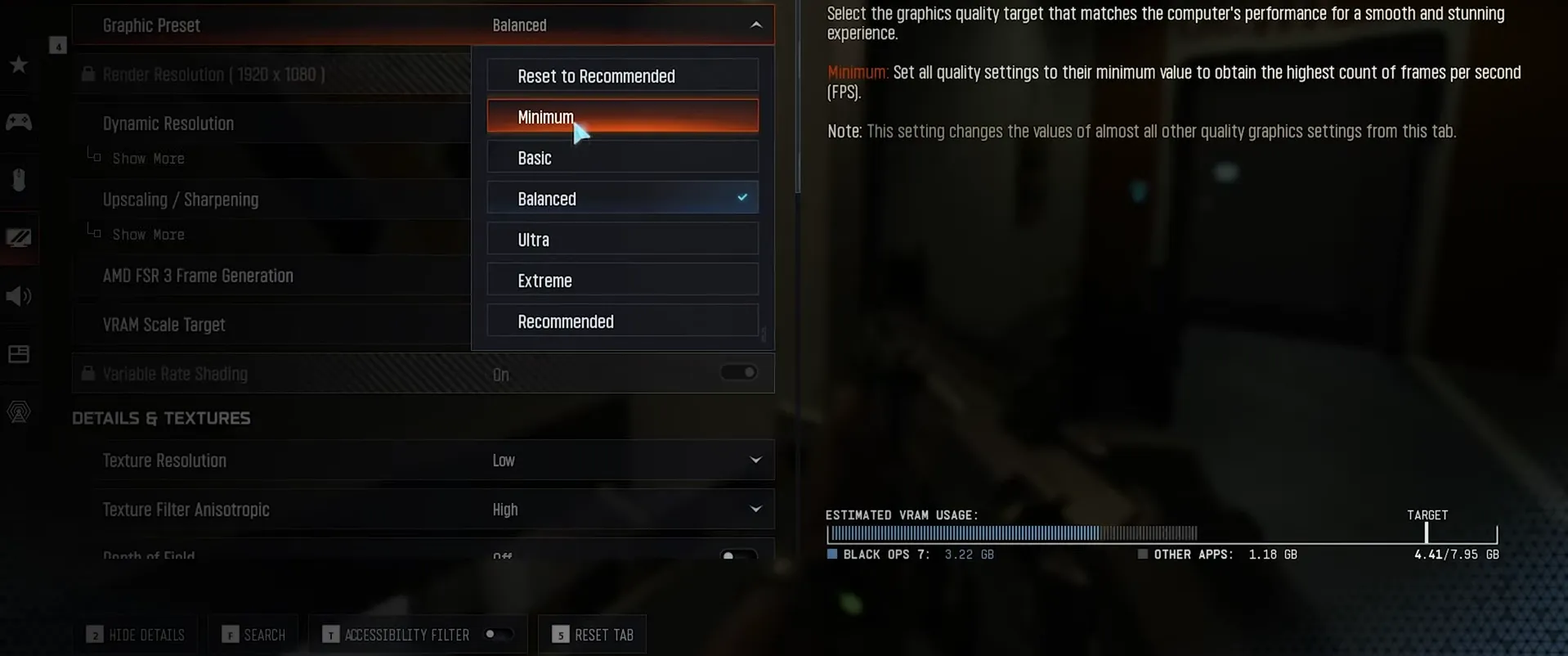 bo7 best graphics settings