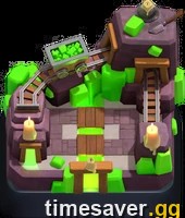 Clash Royale Miner's Mine arena artwork, the Arena 15 battlefield at 5,000 trophies
