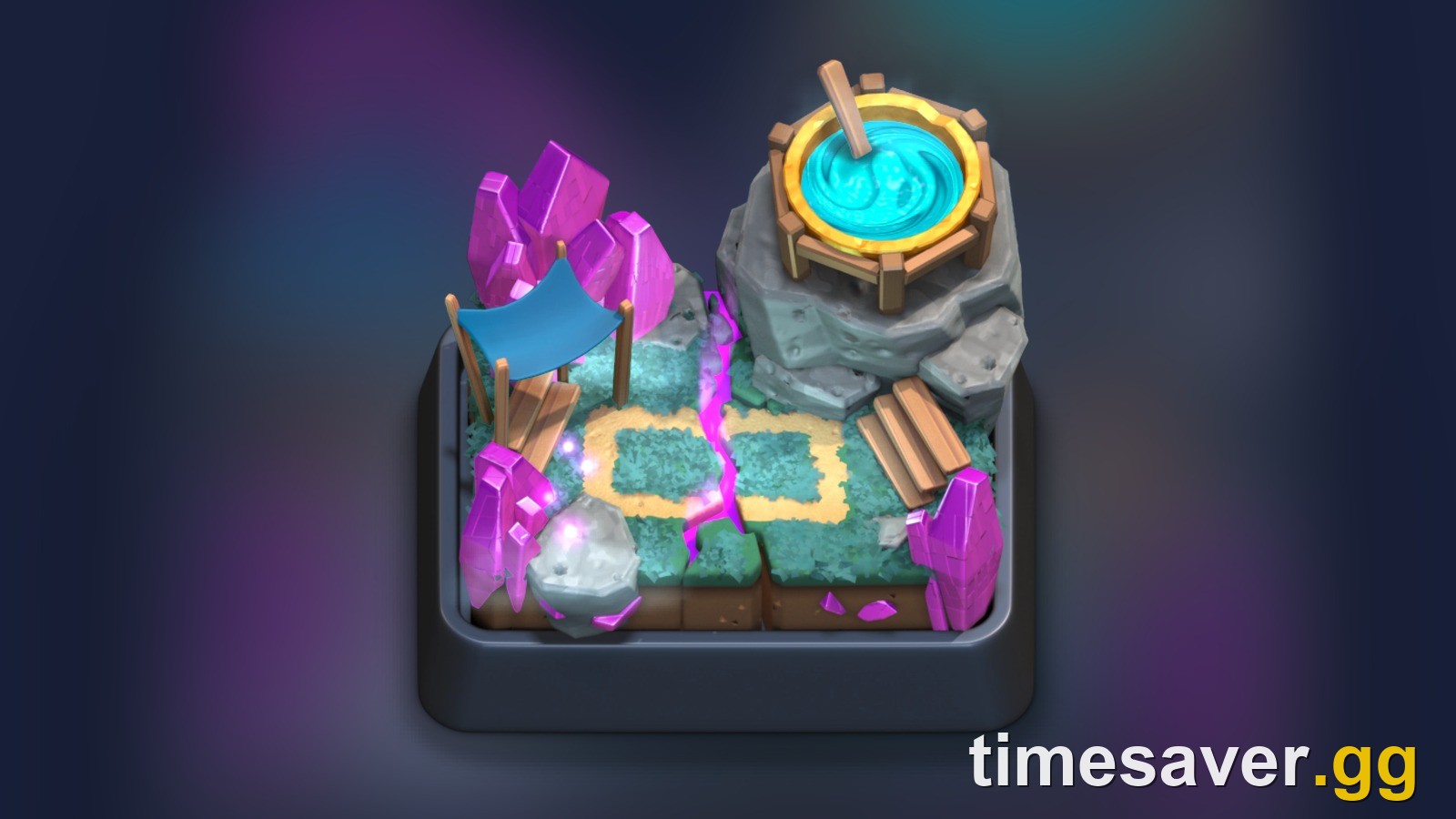 Clash Royale Spell Valley arena artwork, Arena 4 on the Trophy Road at 1,000 trophies