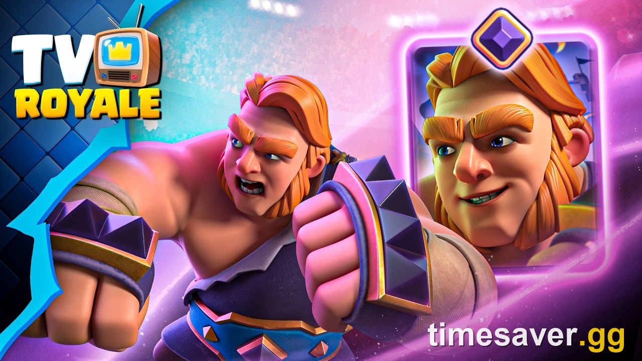 Official October 2026 TV Royale artwork showing the Evolved Giant and his Evolution card
