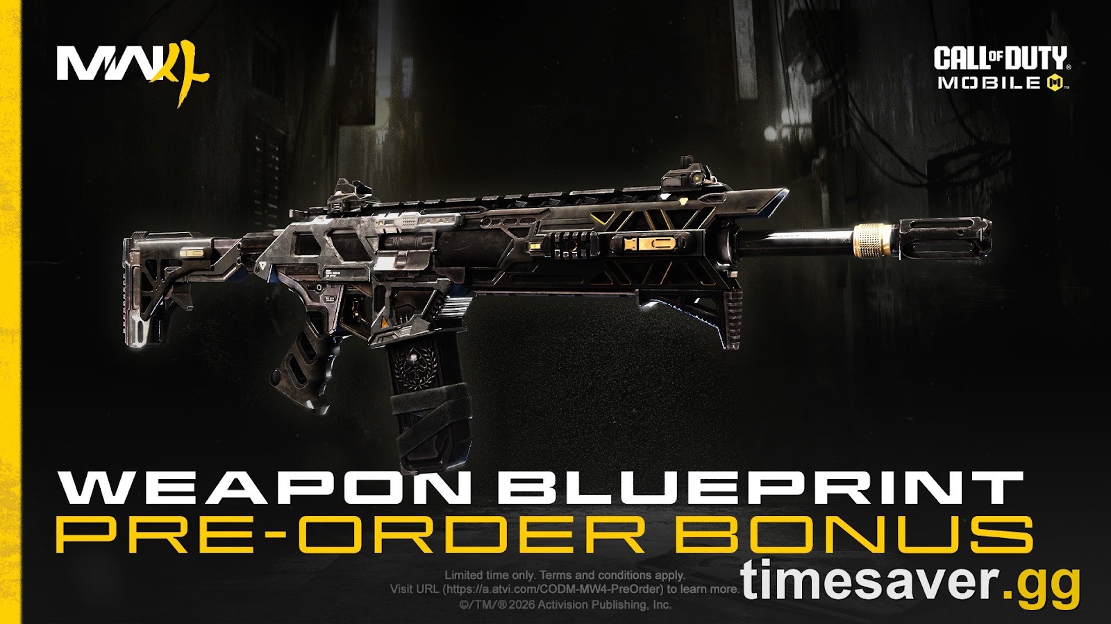 Official Modern Warfare 4 weapon blueprint pre-order bonus artwork