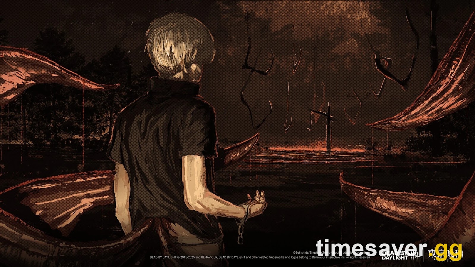 Official Dead by Daylight key art for The Ghoul, the most-played Killer at high MMR in Behaviour Interactive's 2026 stats