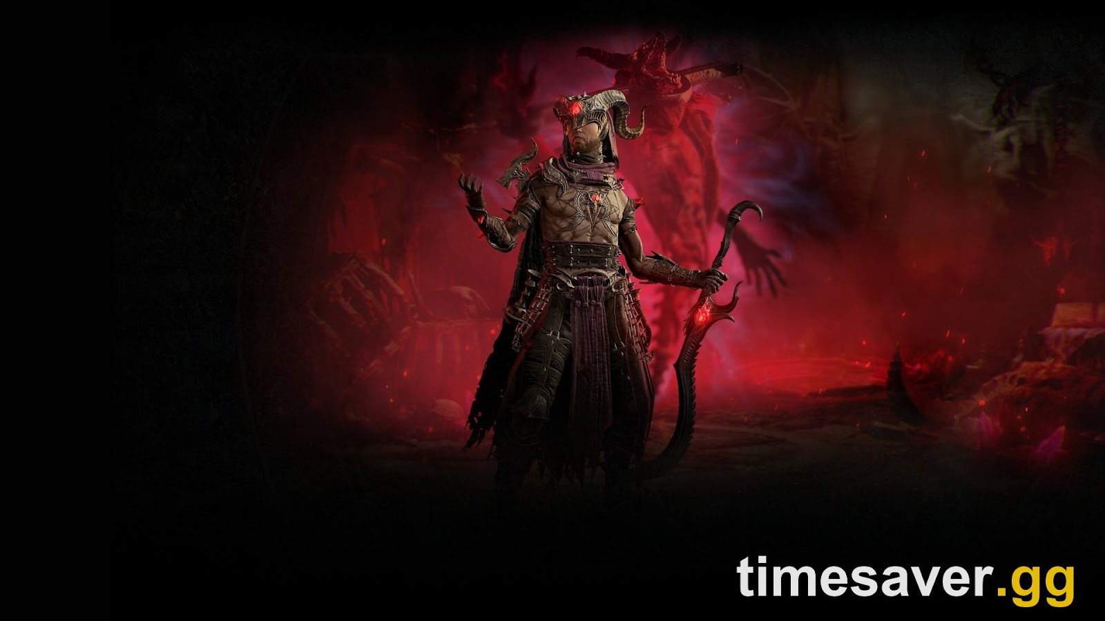 Diablo 4 Season 15 Season of Hell's Legacy key art — dark-armored hero before a demonic Prime Evil