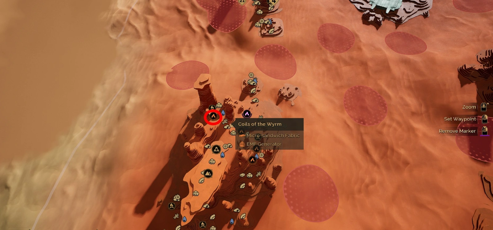 Coils of the Wyrm Cave entrance with NPCs and traps