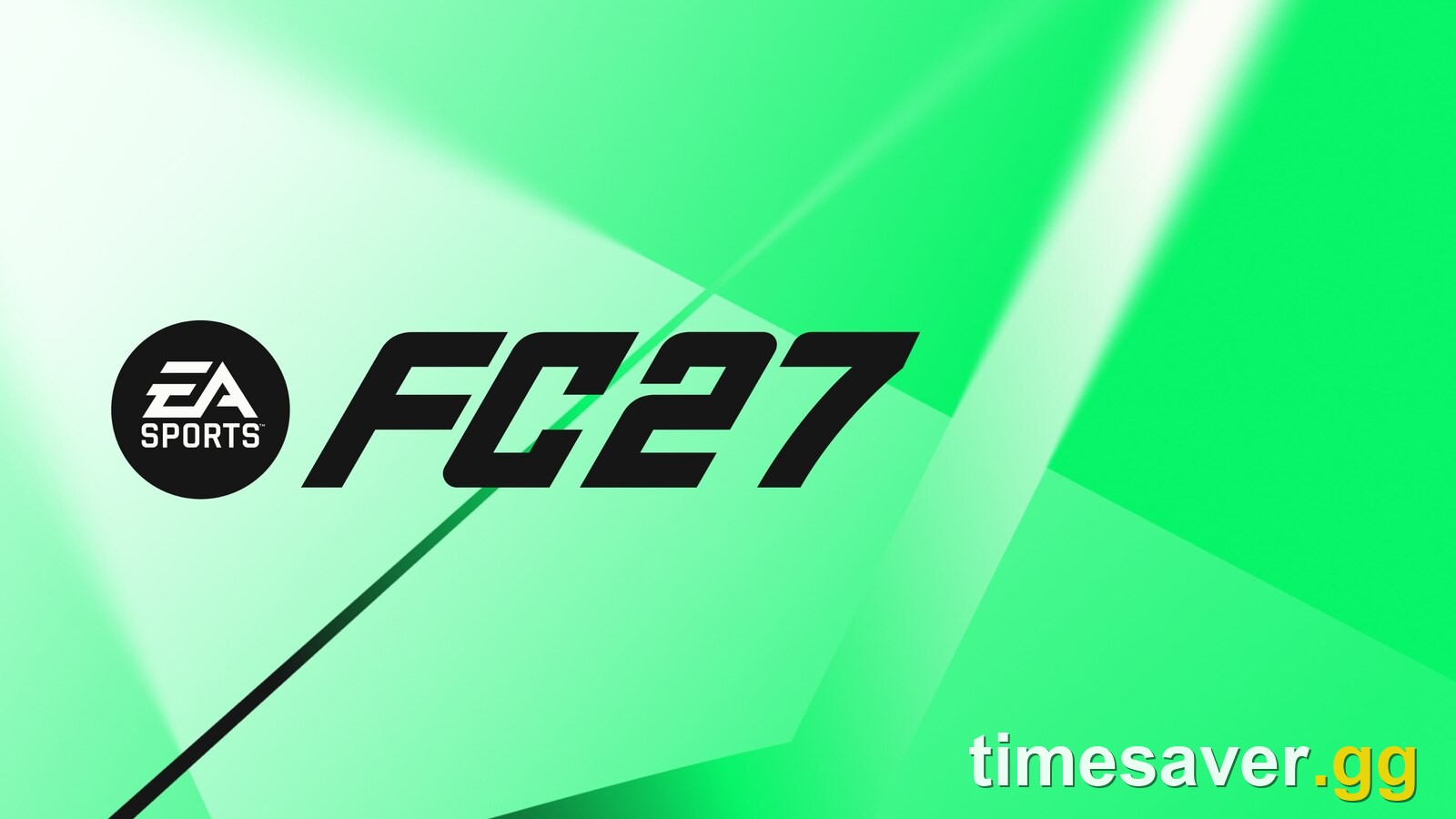EA SPORTS FC 27 title logo key art on a bright green background