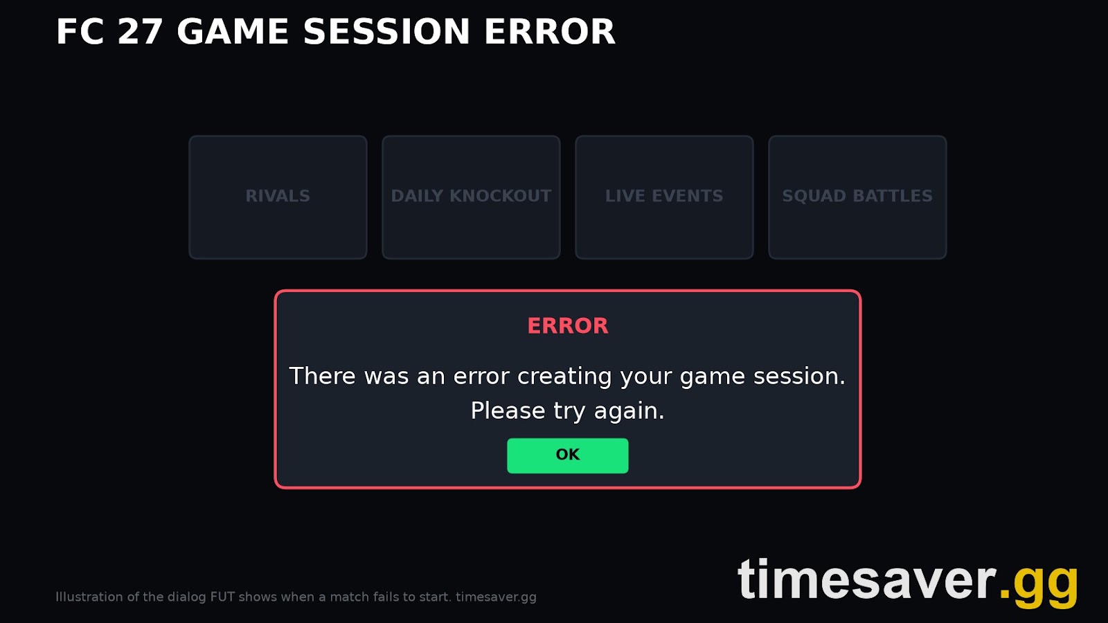 FC 27 There Was an Error Creating Your Game Session: 6 Fixes to Try (Daily Knockout, Rivals)