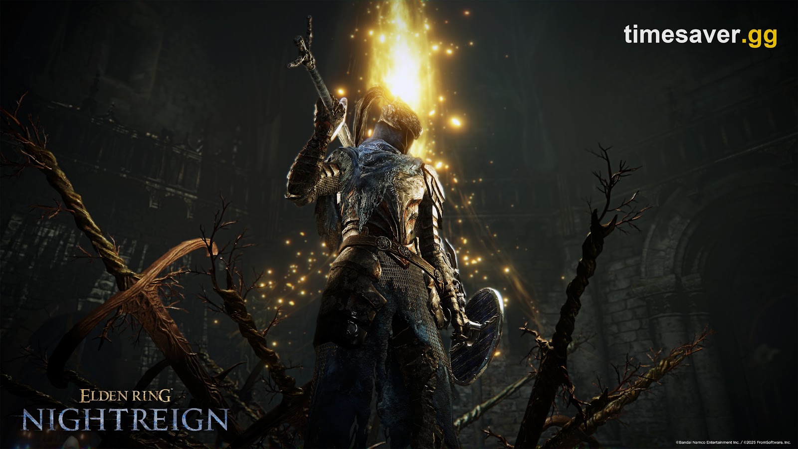 Official Wylder Nightfarer character render, a greatsword-wielding swordsman with a grappling hook, from Elden Ring Nightreign