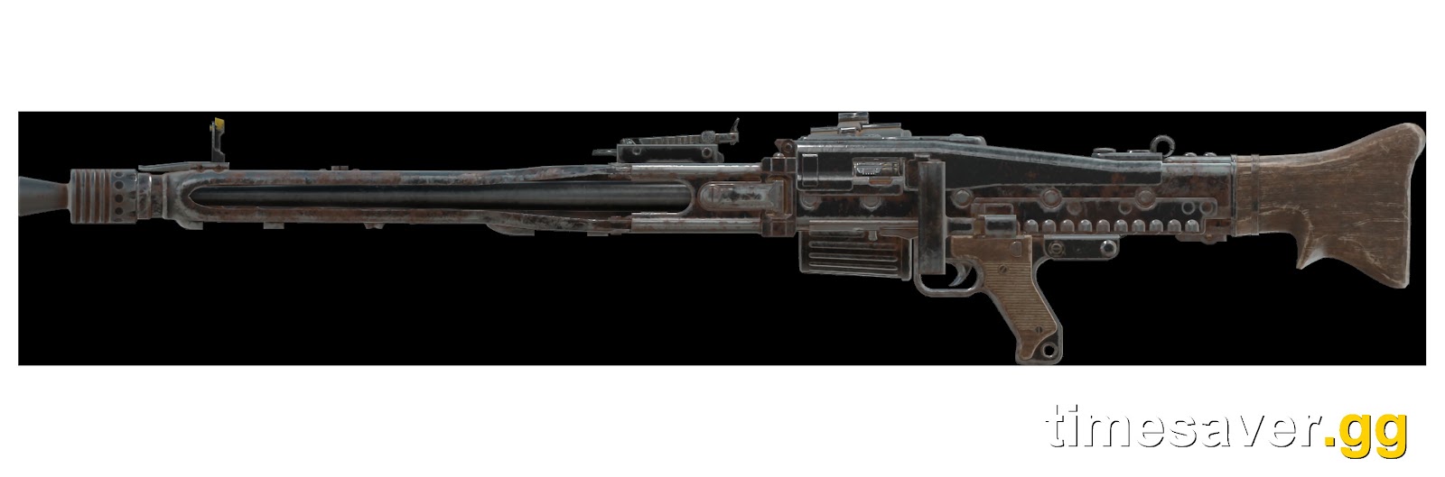 Fallout 76 Light Machine Gun (MG42) weapon render