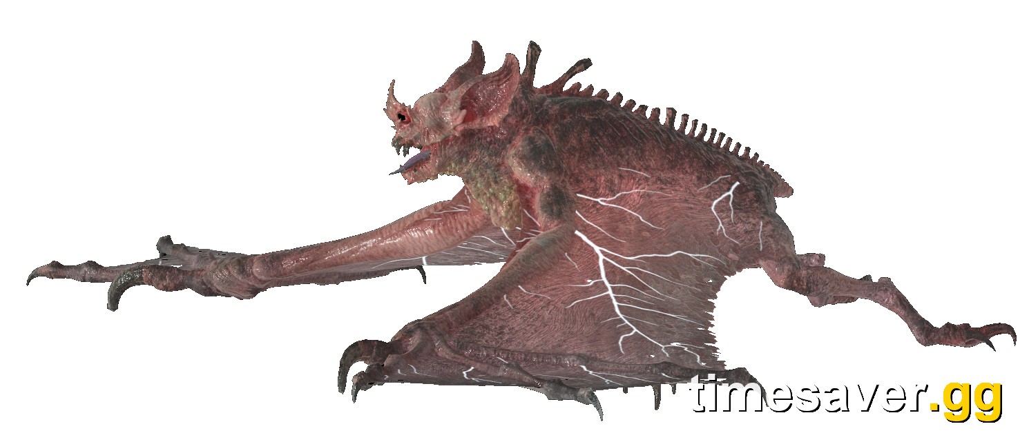 Scorchbeast Queen creature render from Fallout 76