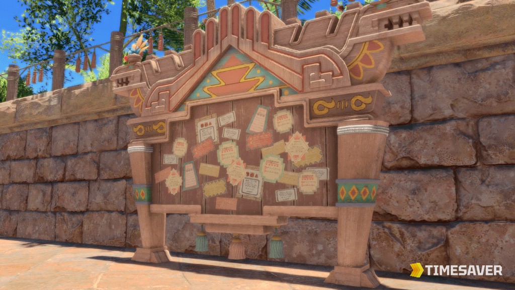 The Tuliyollal Market Board in Final Fantasy XIV Dawntrail, where players sell items for gil