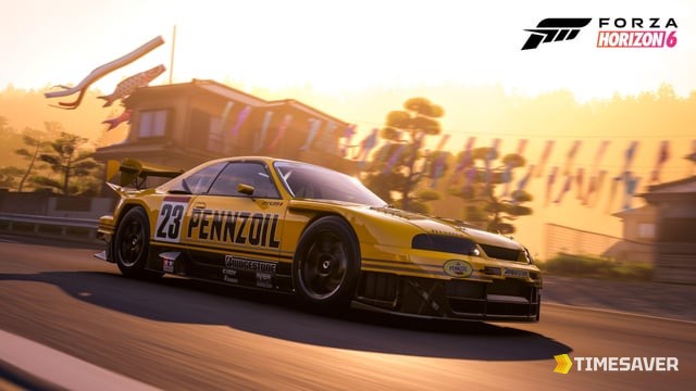 A Nissan Skyline GT-R in Forza Horizon 6 — this week's Car Pass drop is the 1998 Skyline GT-R 40th Anniversary (July 2)