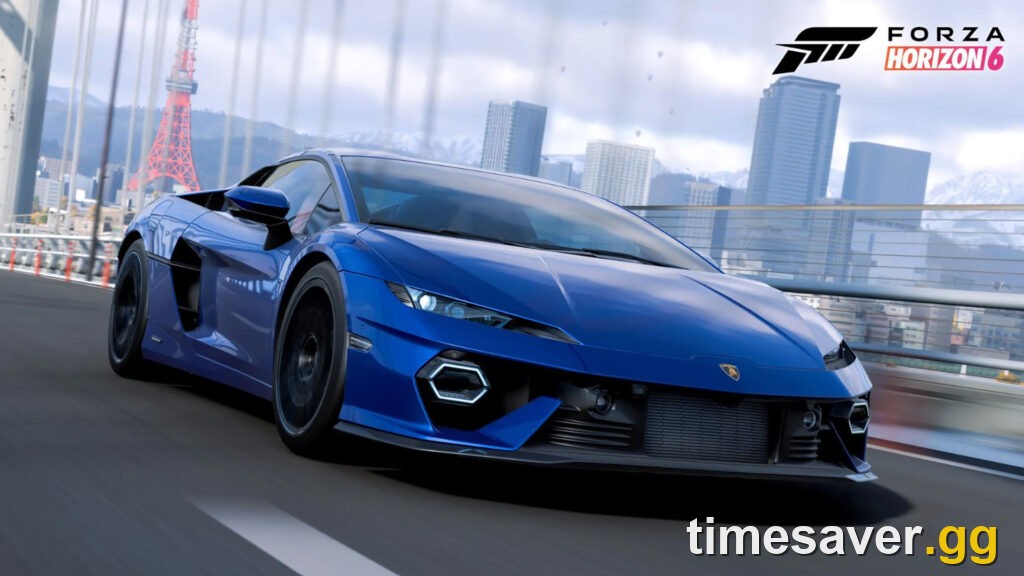 The 2024 Lamborghini Temerario in Forza Horizon 6 — the Series 3 Italian Exotics series-long reward hypercar
