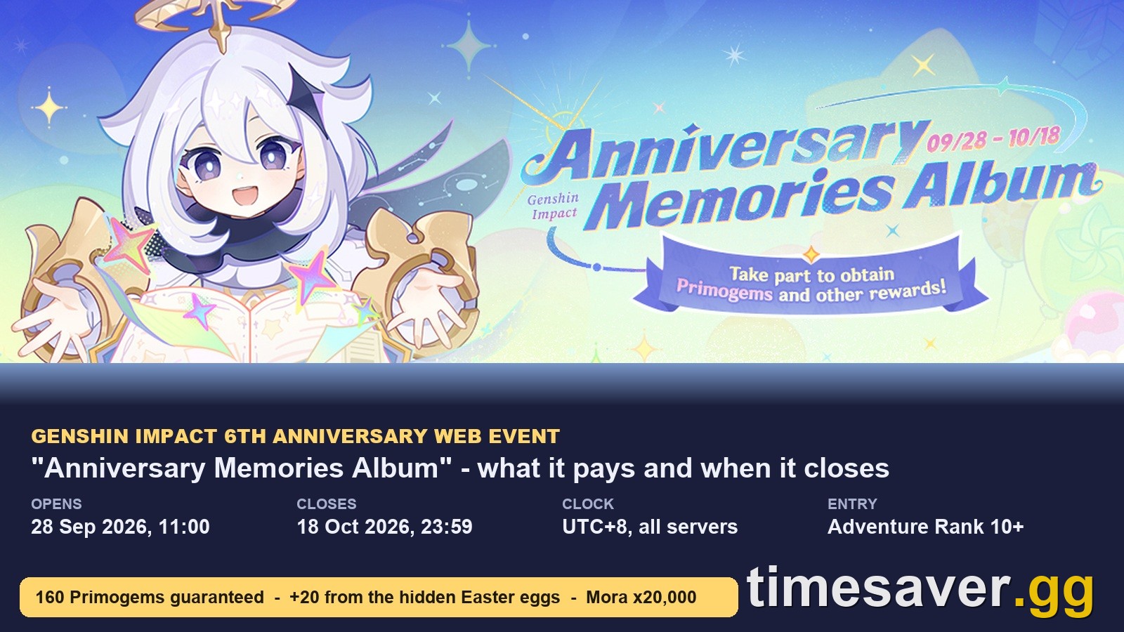 Genshin Anniversary Web Event 2026: Every Reward, the Easter Eggs and How to Claim It