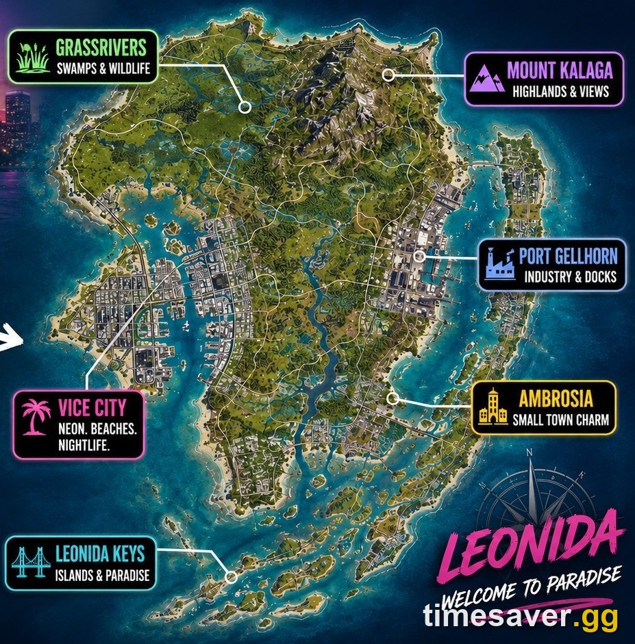 How Big Is the GTA 6 Map? Vice City & Leonida vs GTA 5 — What's Confirmed (and What's Rumored) 2026