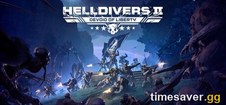Helldivers 2 Devoid of Liberty key art of Helldivers in combat