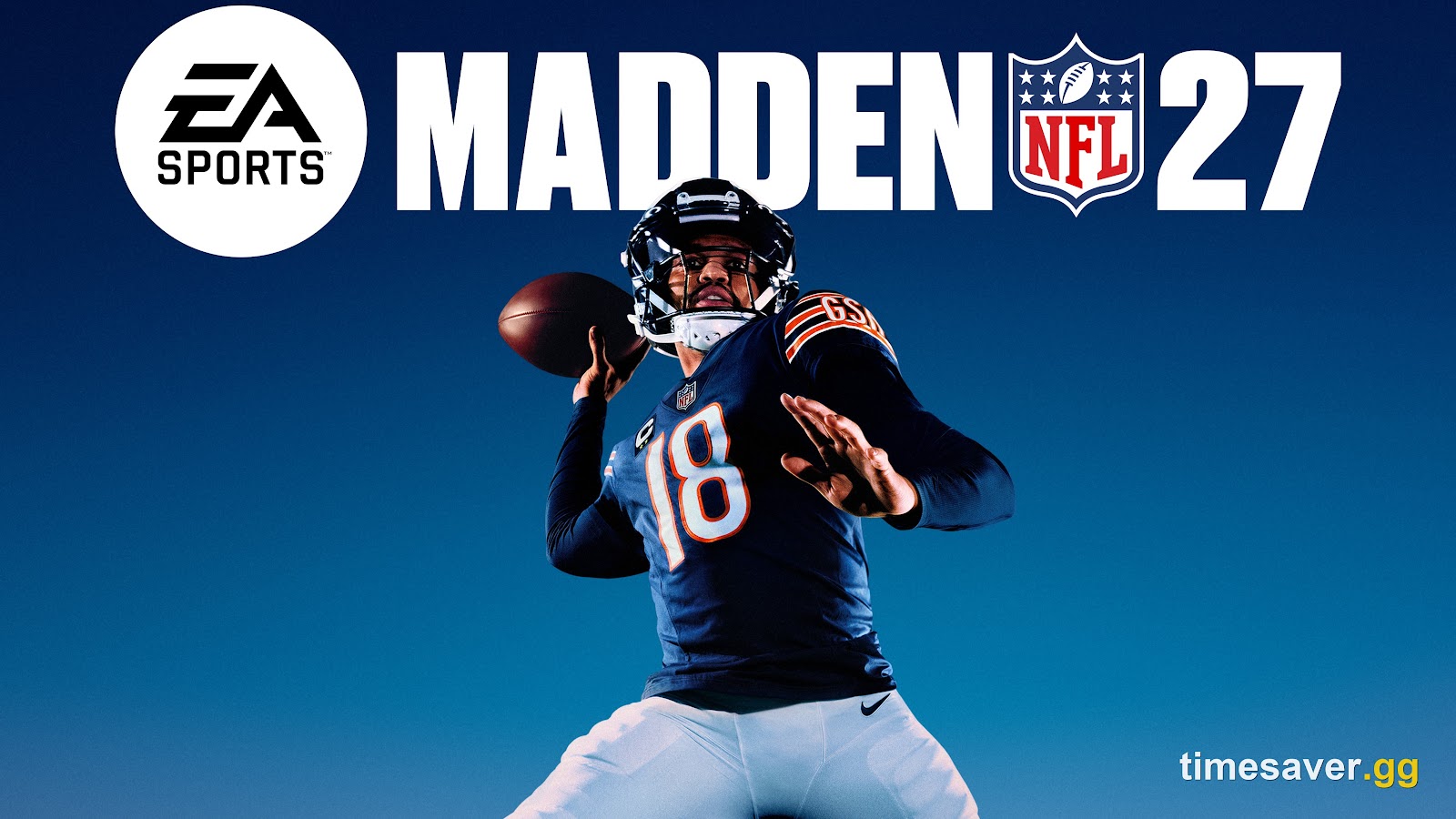 EA Sports Madden NFL 27 key art featuring cover athlete Caleb Williams of the Chicago Bears