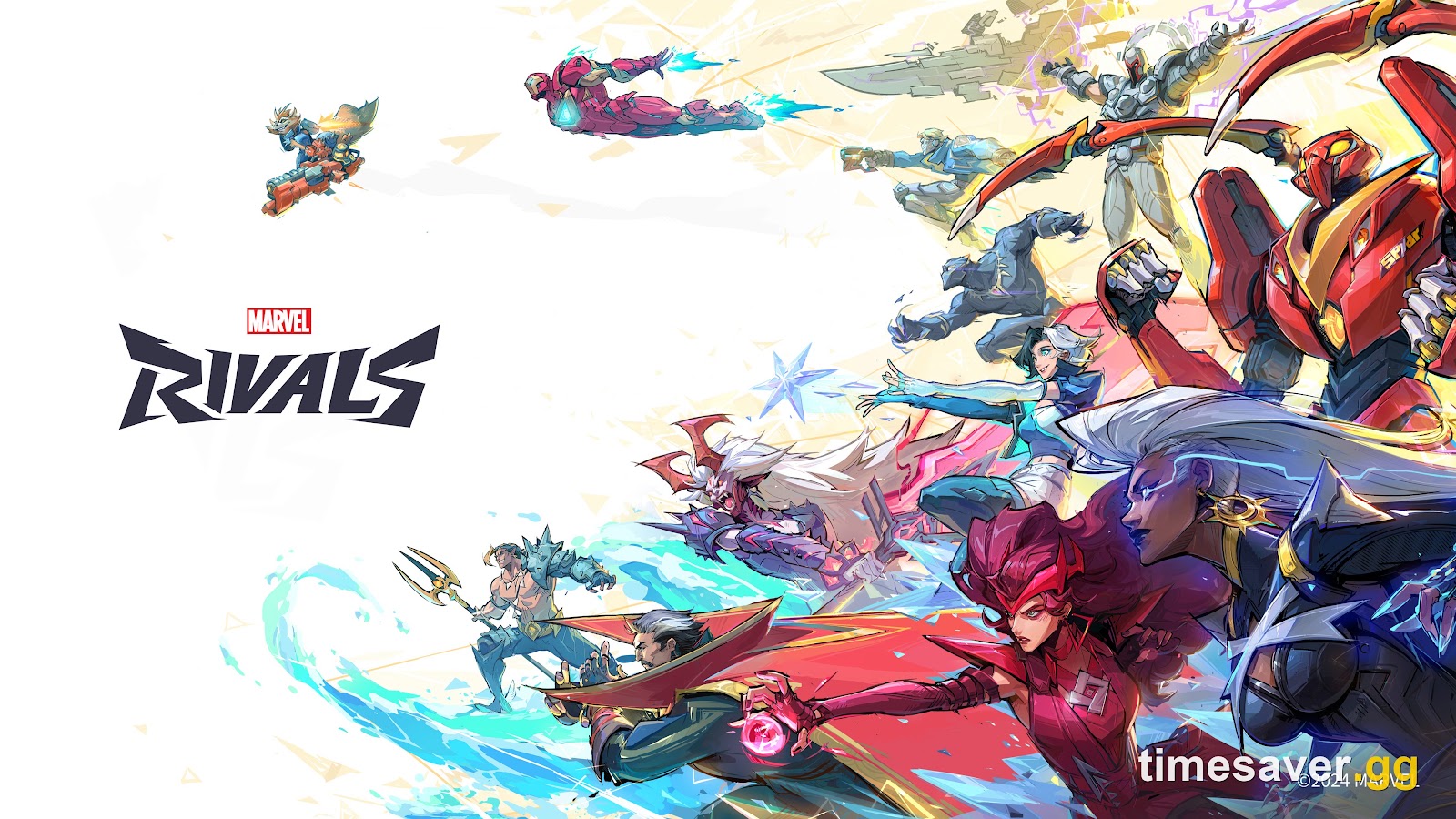 Marvel Rivals Season 10 key art with the hero roster charging into battle