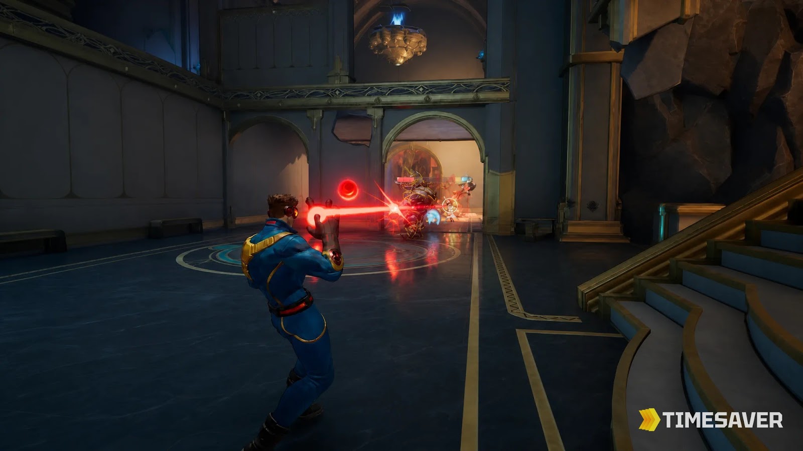 Cyclops firing his red optic blast at an enemy in Marvel Rivals Season 8.5