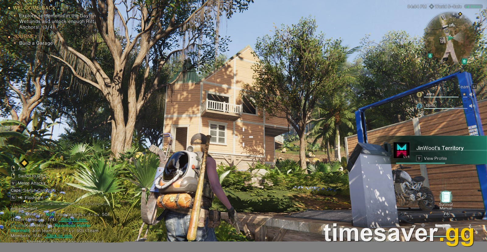 A survivor exploring the lush open world of Once Human — the starting view for new PS5 and Xbox players in 2026.