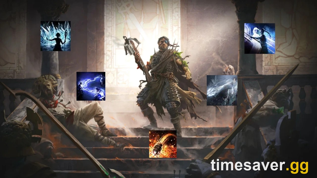 Path of Exile 2 Return of the Ancients key art — an Exile warrior with skill gems, dark ARPG setting
