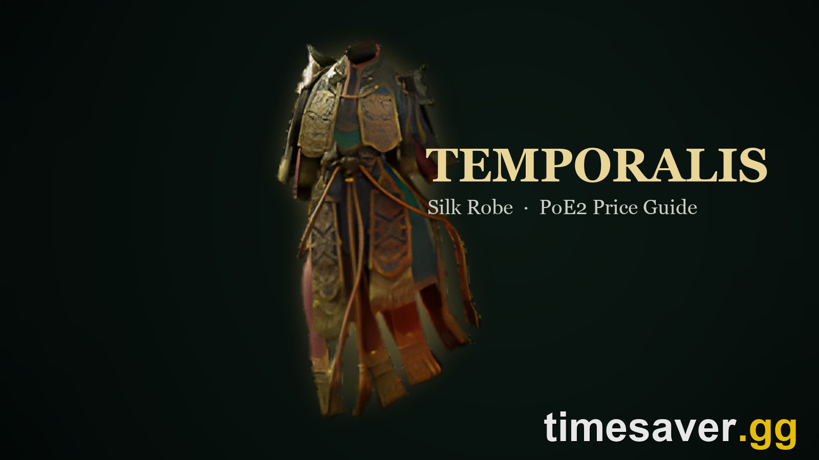 PoE2 Temporalis Silk Robe unique body armour — the cooldown-reduction chase item worth ~4,000 Divine