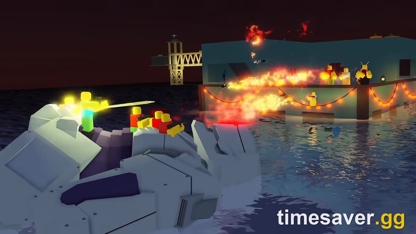Jujutsu Shenanigans V1.84 Halloween Update trailer — a brawl on the new Halloween waterfront map with fire and festival lights